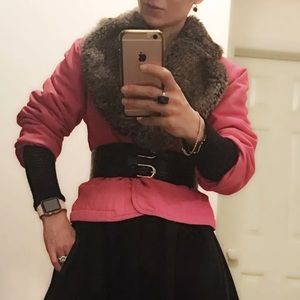 Abercrombie and Fitch cropped jacket, pink, M